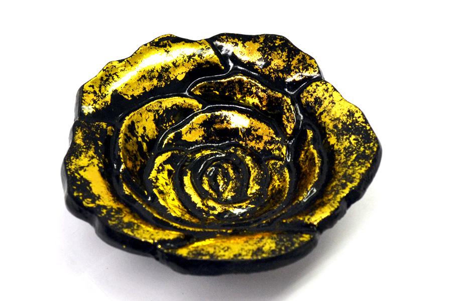 Gold Floral Smudge Bowl